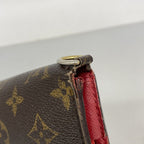 Louis Vuitton Wallet Monogram Portefeuille Insolite Brown Rouge — view 7