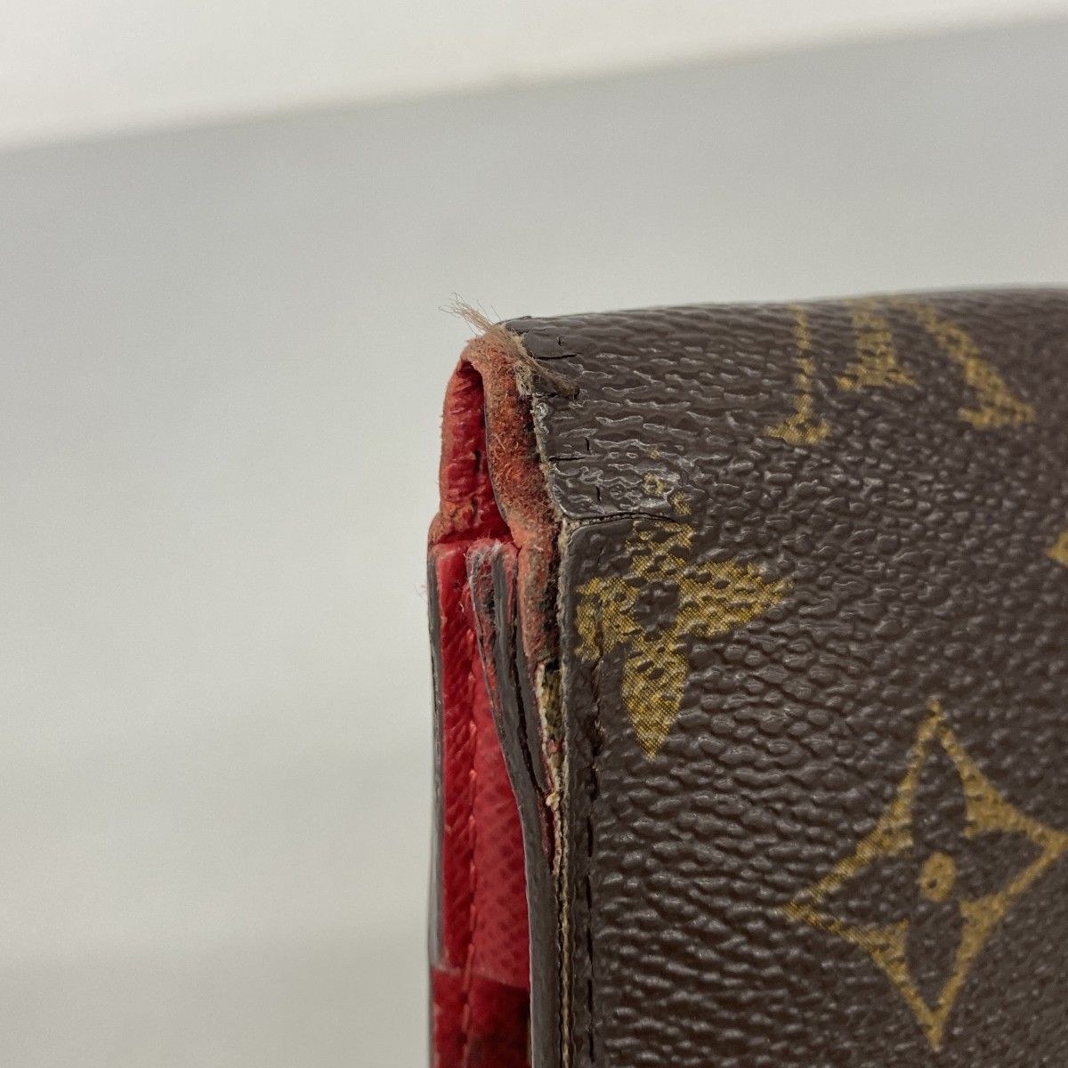 Louis Vuitton Wallet Monogram Portefeuille Insolite Brown Rouge — view 5