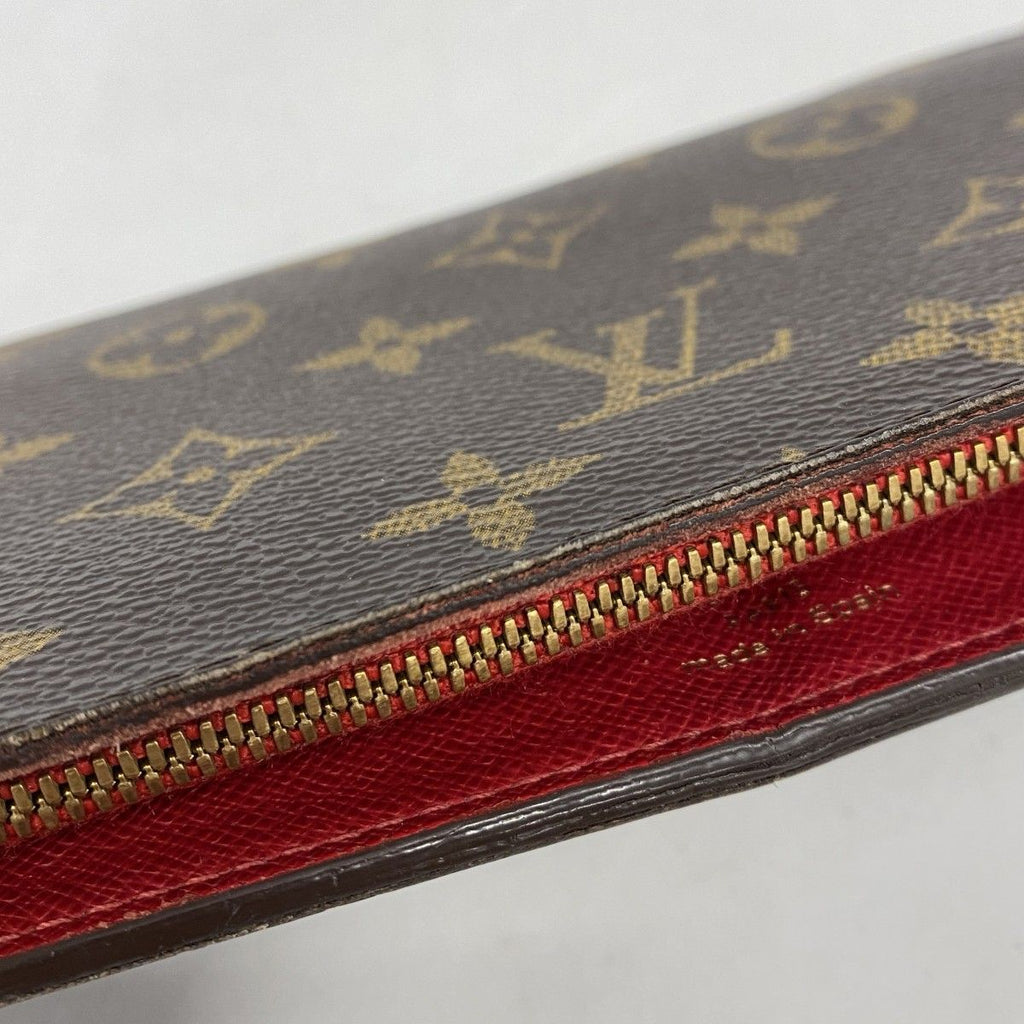 Louis Vuitton Wallet Monogram Portefeuille Insolite Brown Rouge — view 9
