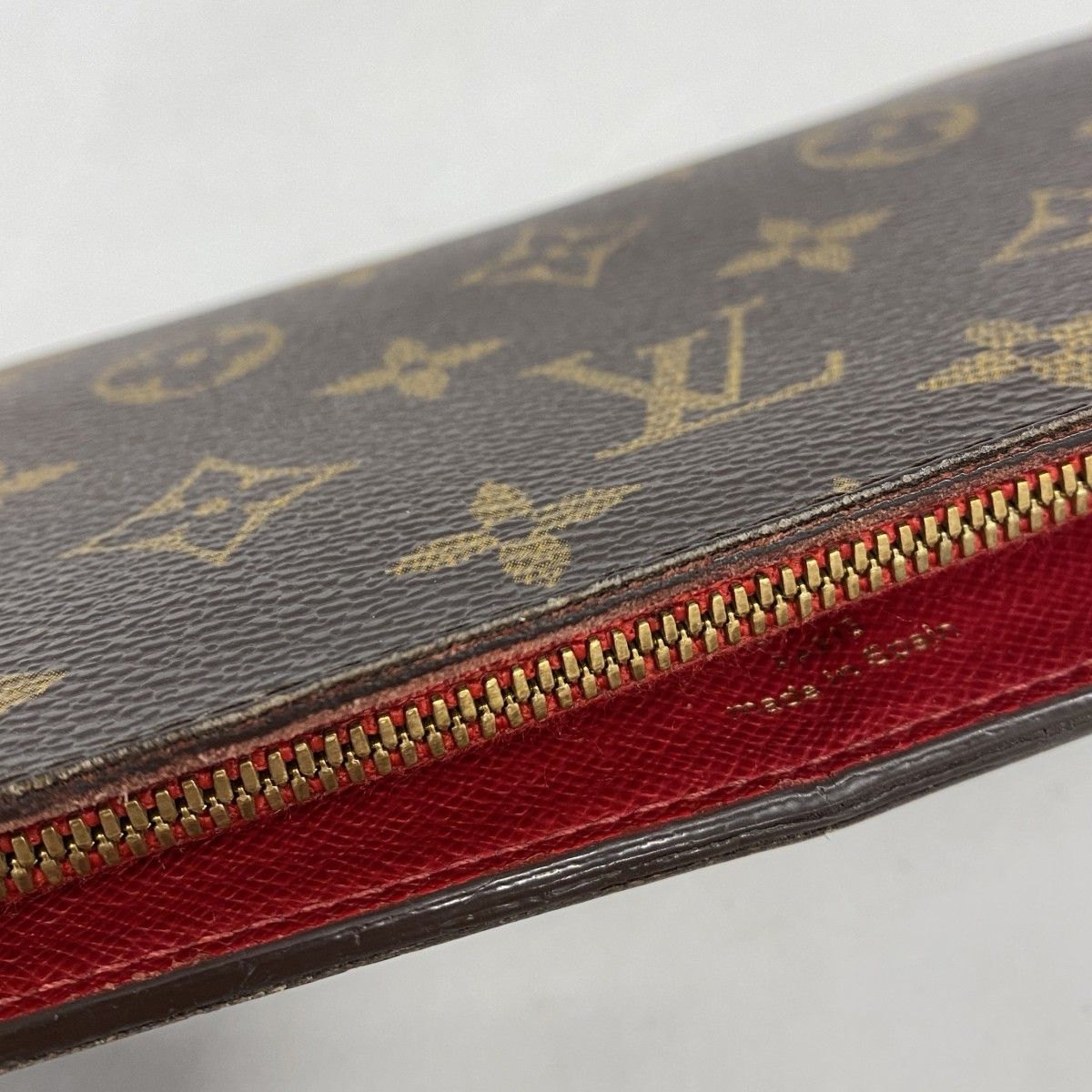Louis Vuitton Wallet Monogram Portefeuille Insolite Brown Rouge — view 9