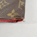 Louis Vuitton Wallet Monogram Portefeuille Insolite Brown Rouge — view 6