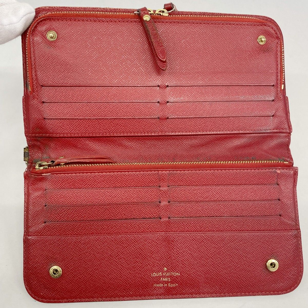 Louis Vuitton Wallet Monogram Portefeuille Insolite Brown Rouge — view 3