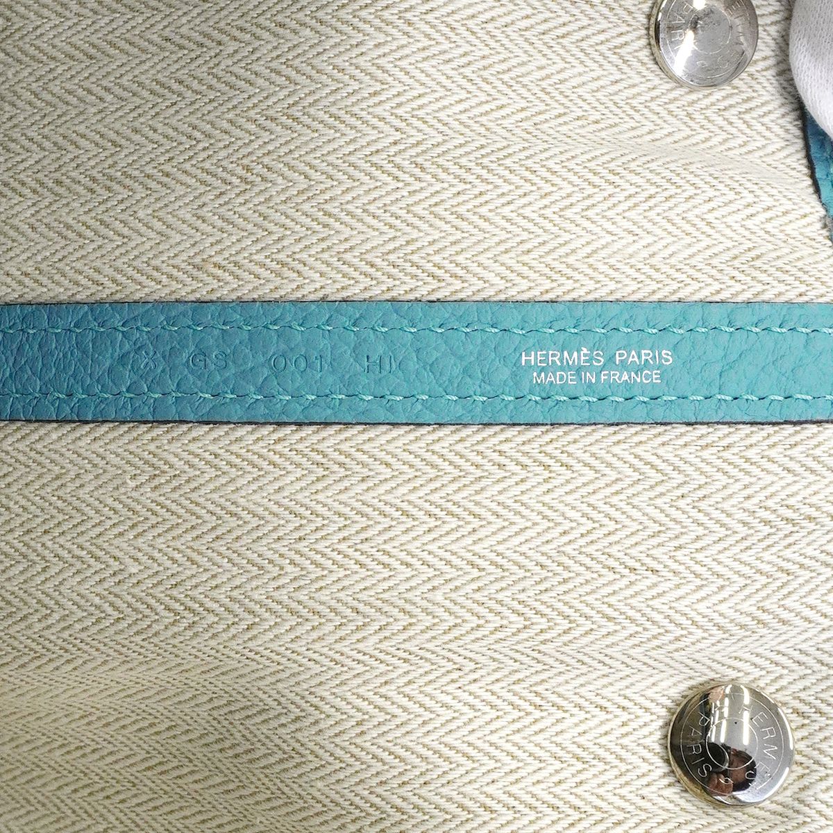 Hermes Tote Garden Party PM Country Blue Atoll Silver — view 5