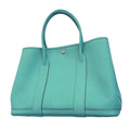 Hermes Tote Garden Party PM Country Blue Atoll Silver