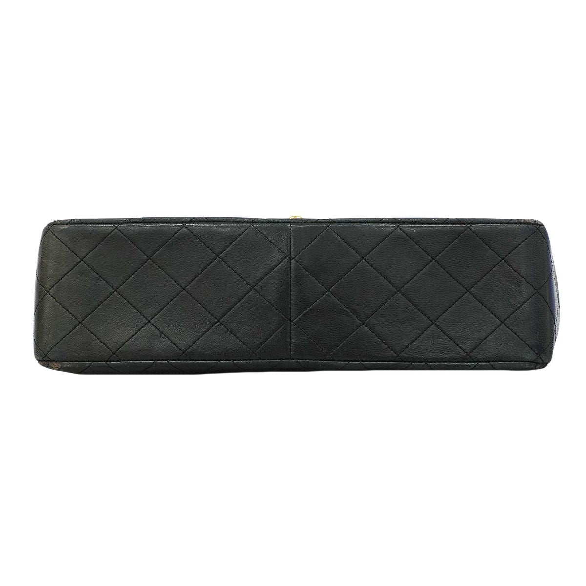 Chanel Shoulder Bag Quilted Lambskin Black Gold — view 3