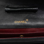 Chanel Shoulder Bag Quilted Lambskin Black Gold — view 5