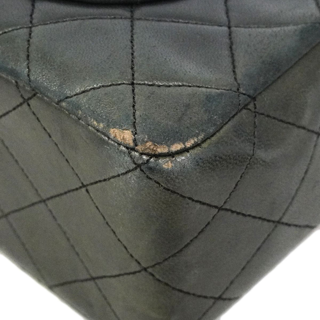 Chanel Shoulder Bag Quilted Lambskin Black Gold — view 6