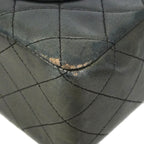 Chanel Shoulder Bag Quilted Lambskin Black Gold — view 6