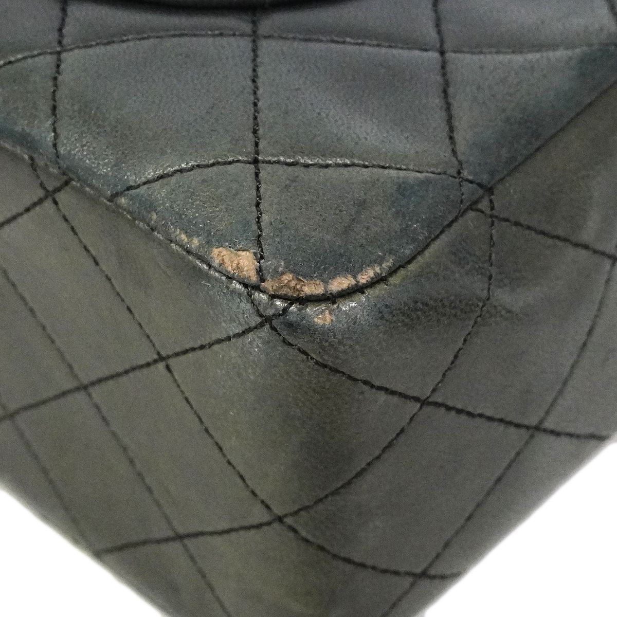 Chanel Shoulder Bag Quilted Lambskin Black Gold — view 6