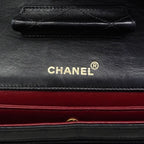 Chanel Shoulder Bag Quilted Lambskin Black Gold — view 5