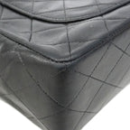 Chanel Shoulder Bag Quilted Lambskin Black Gold — view 6