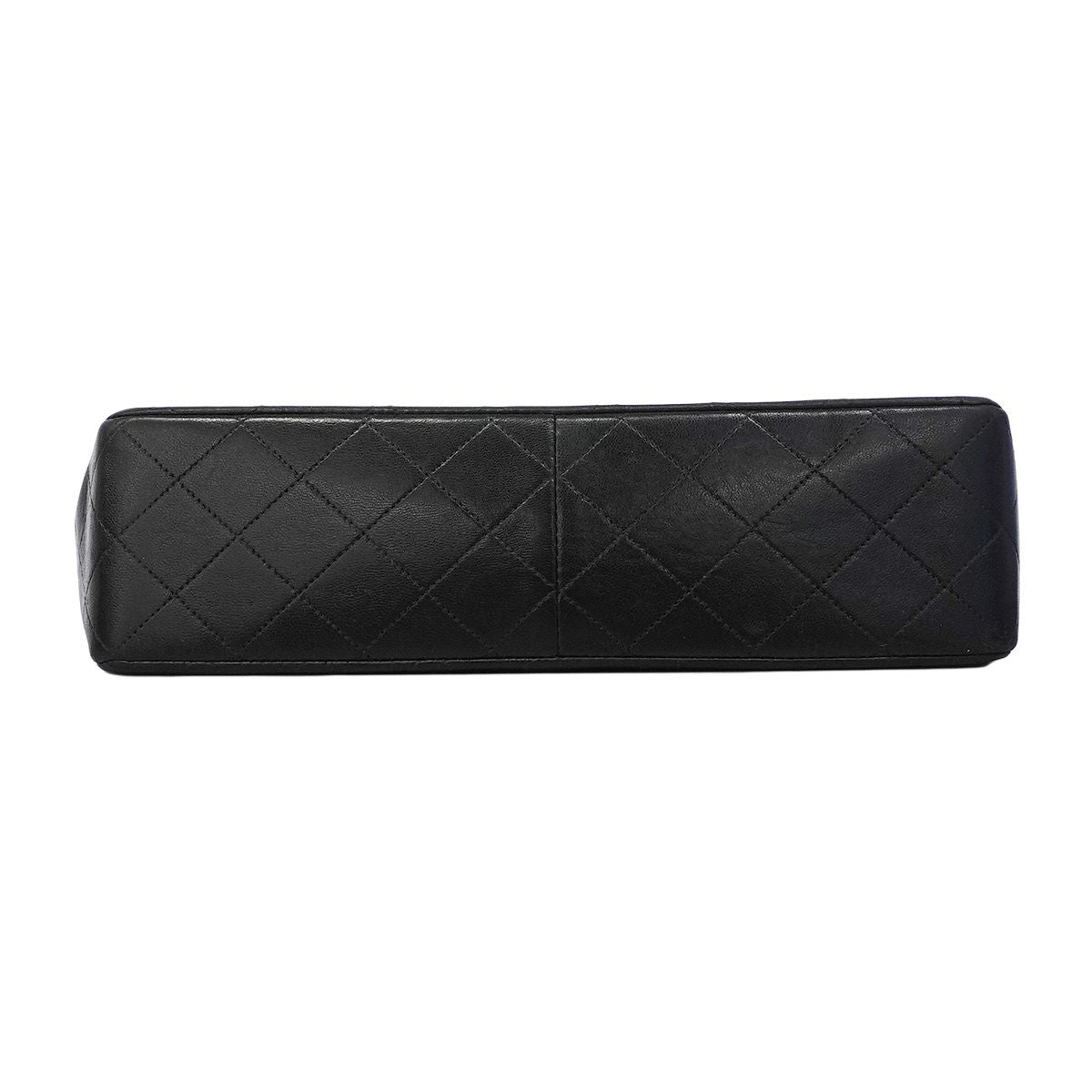 Chanel Shoulder Bag Quilted Lambskin Black Gold — view 3