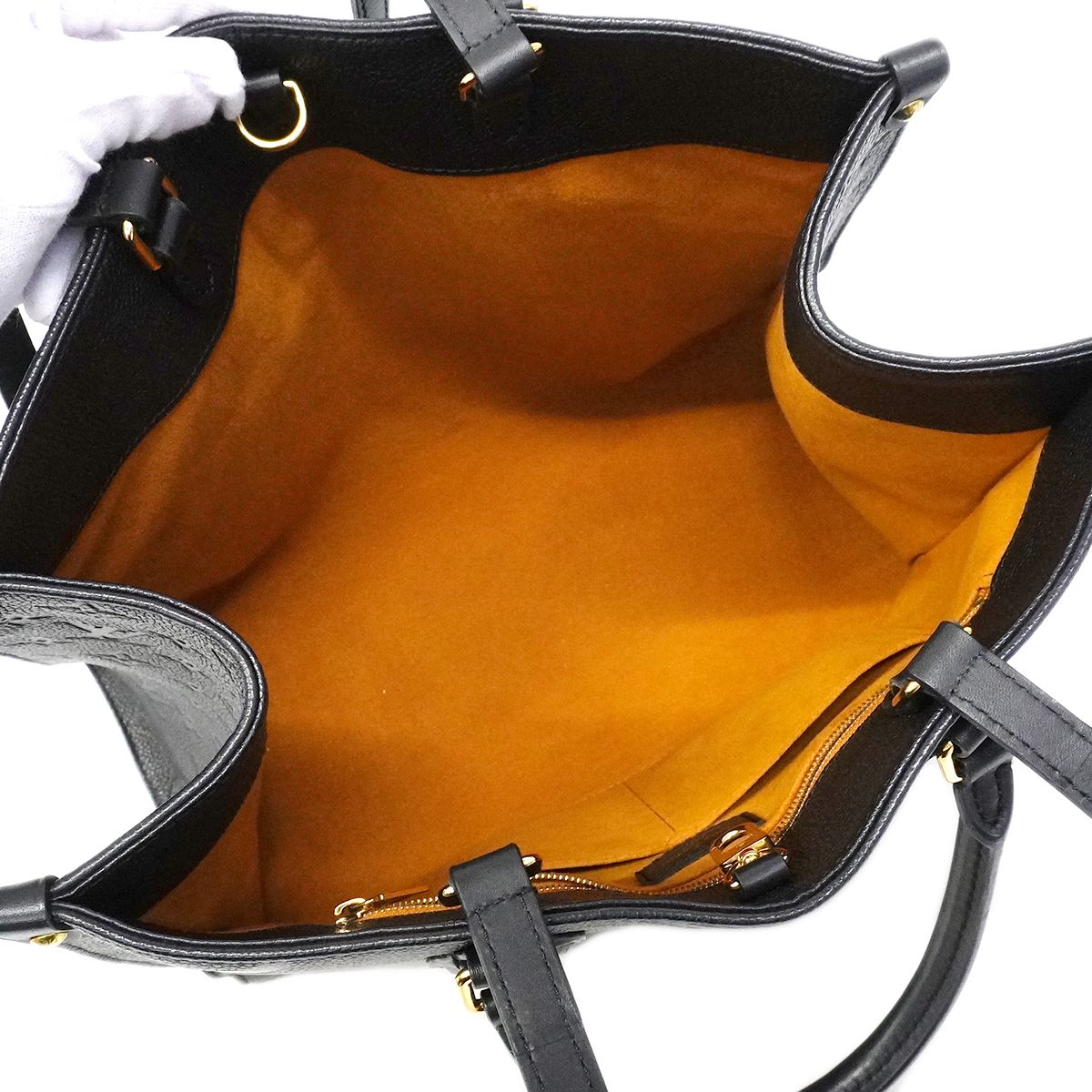 Louis Vuitton Tote Monogram Empreinte On The Go MM Noir 2-Way — view 4