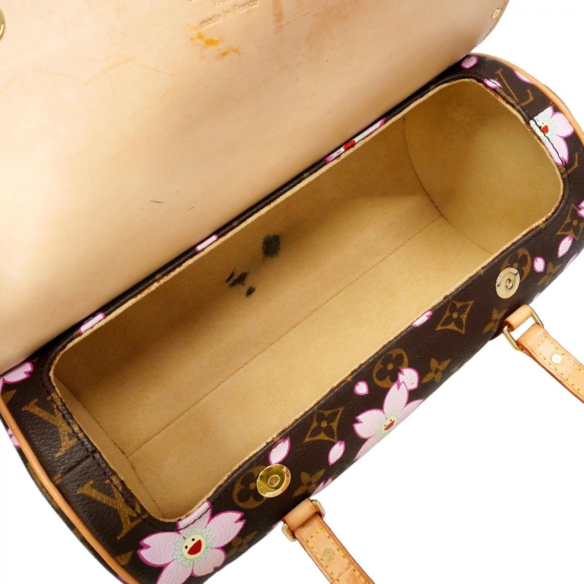 Louis Vuitton Handbag Monogram Cherry Blossom Takashi Murakami Papillon Brown — view 4