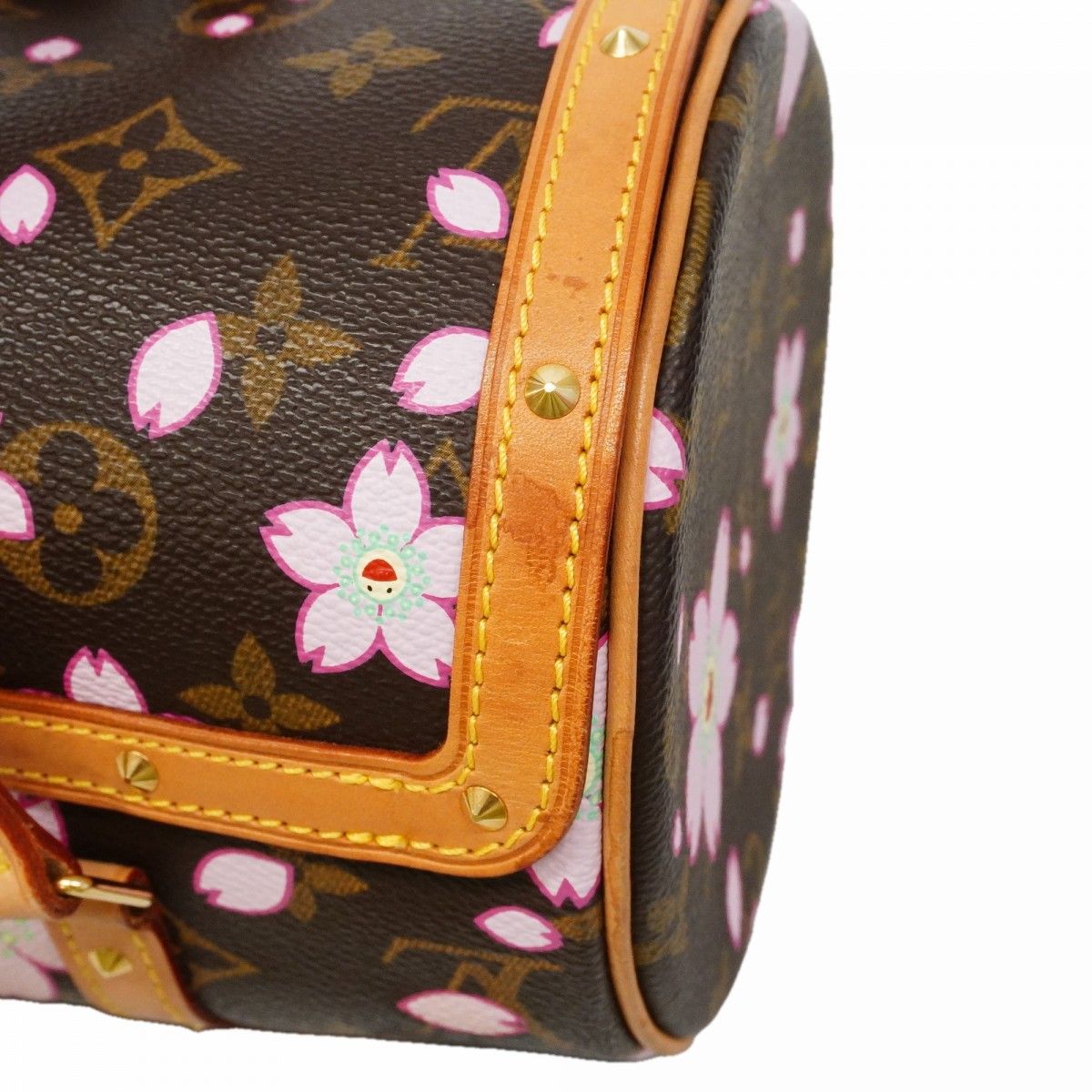 Louis Vuitton Handbag Monogram Cherry Blossom Takashi Murakami Papillon Brown — view 8