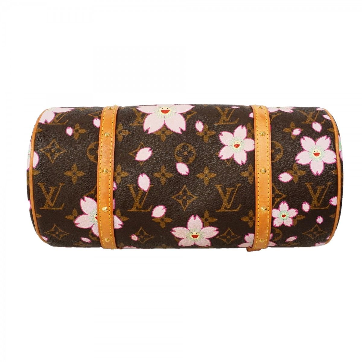 Louis Vuitton Handbag Monogram Cherry Blossom Takashi Murakami Papillon Brown — view 3