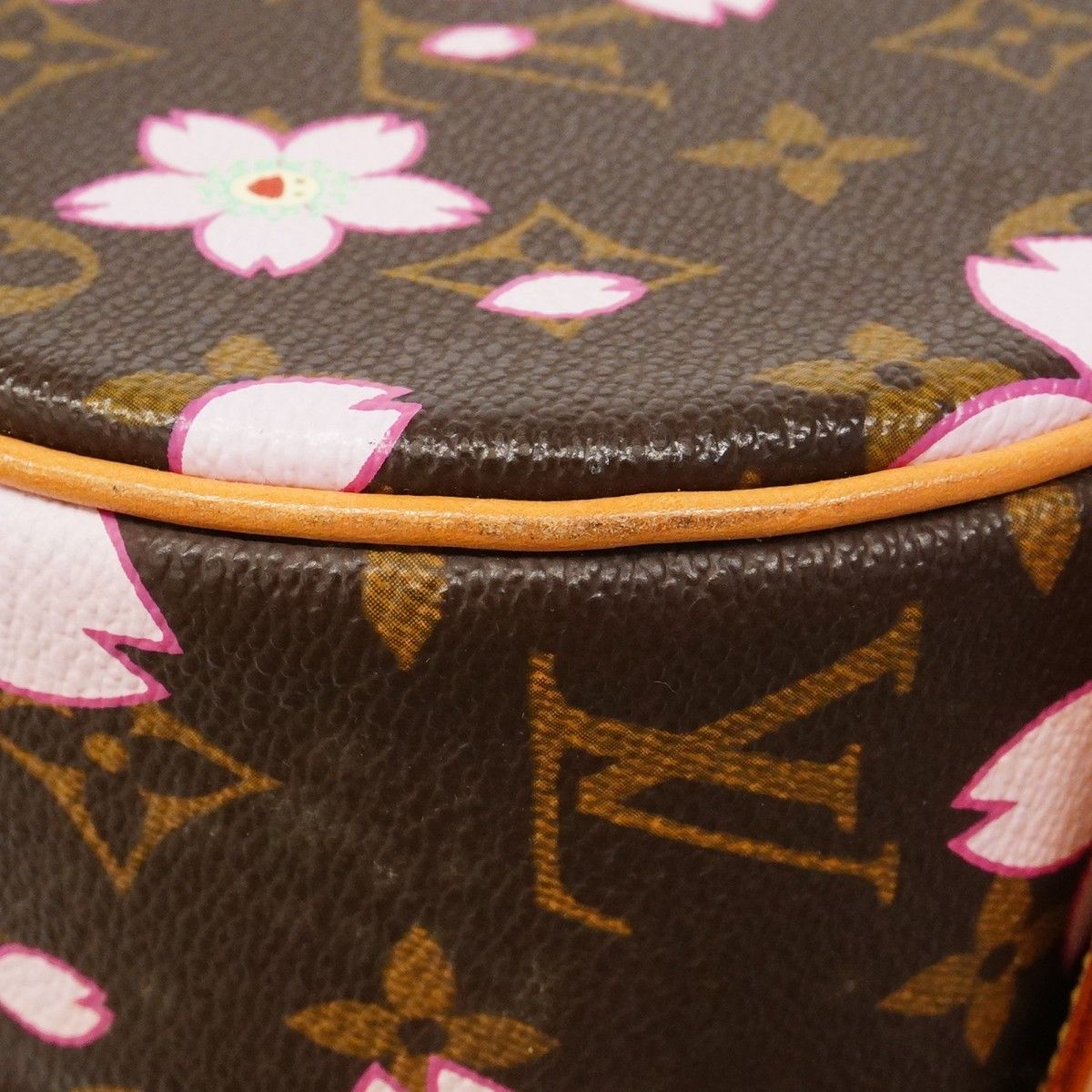 Louis Vuitton Handbag Monogram Cherry Blossom Takashi Murakami Papillon Brown — view 6