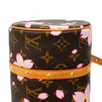 Louis Vuitton Handbag Monogram Cherry Blossom Takashi Murakami Papillon Brown — view 7