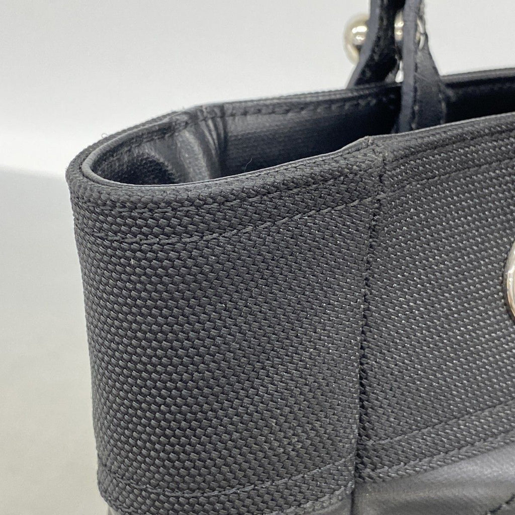 Chanel Tote Paris Biarritz Canvas Black Silver — view 8