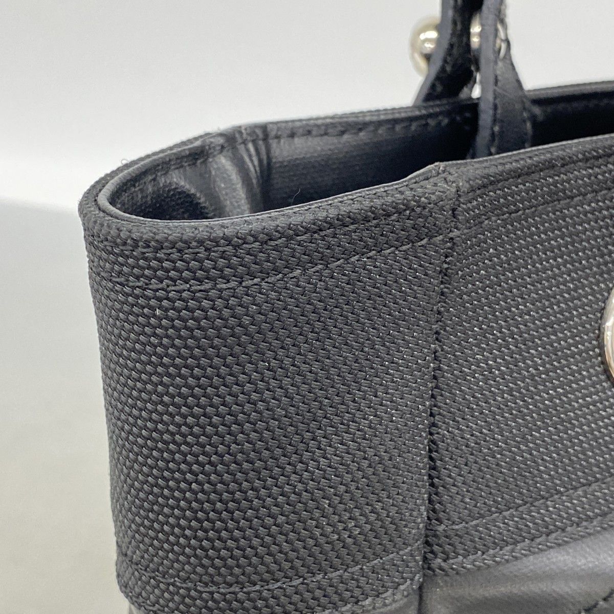 Chanel Tote Paris Biarritz Canvas Black Silver — view 8