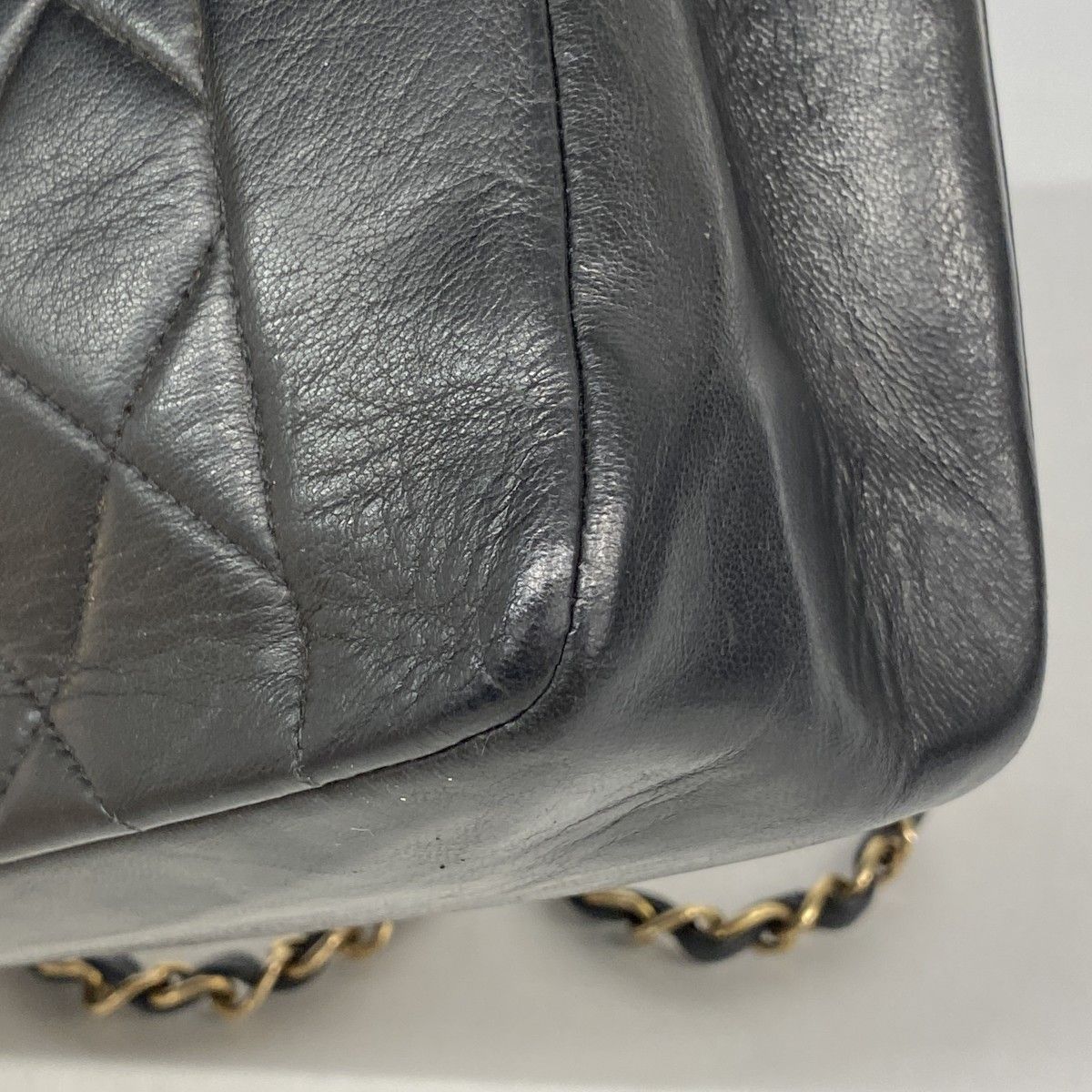 Chanel Shoulder Bag Diana Lambskin Black Gold — view 6