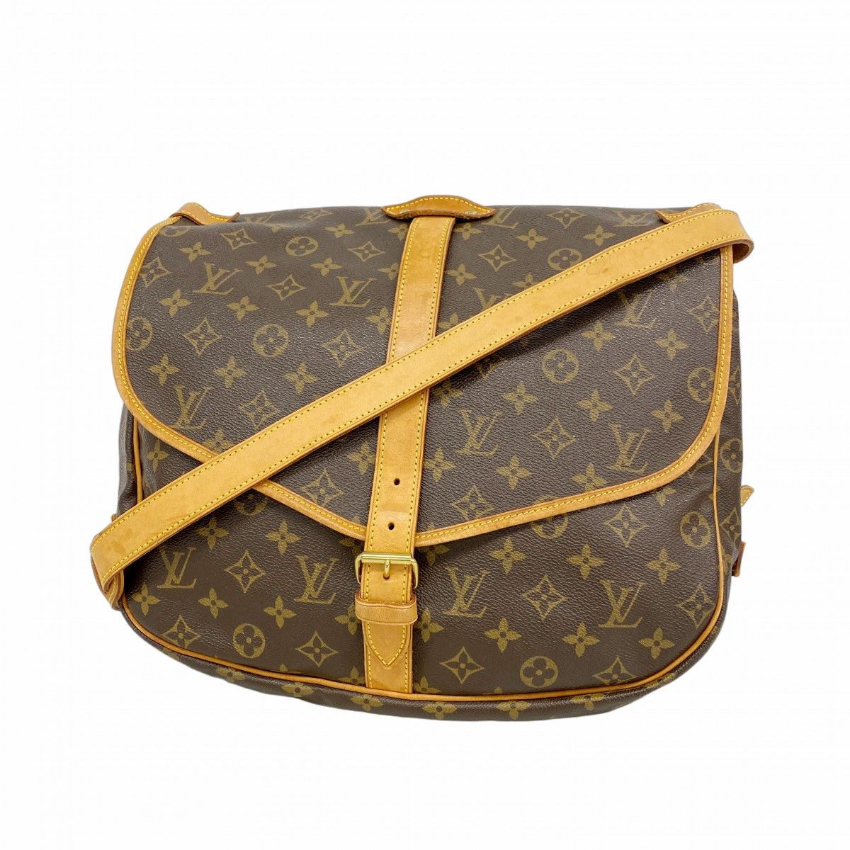 Louis Vuitton Shoulder Bag Monogram Saumur 35 Brown