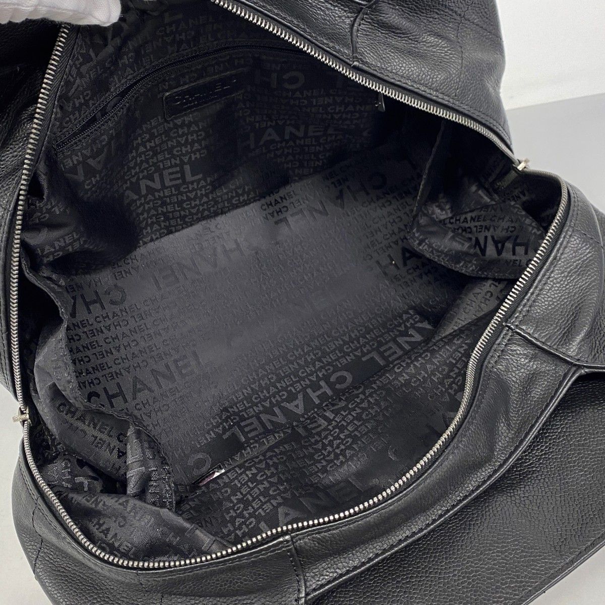 Chanel Handbag Choco Bar Caviar Leather Black Silver — view 4