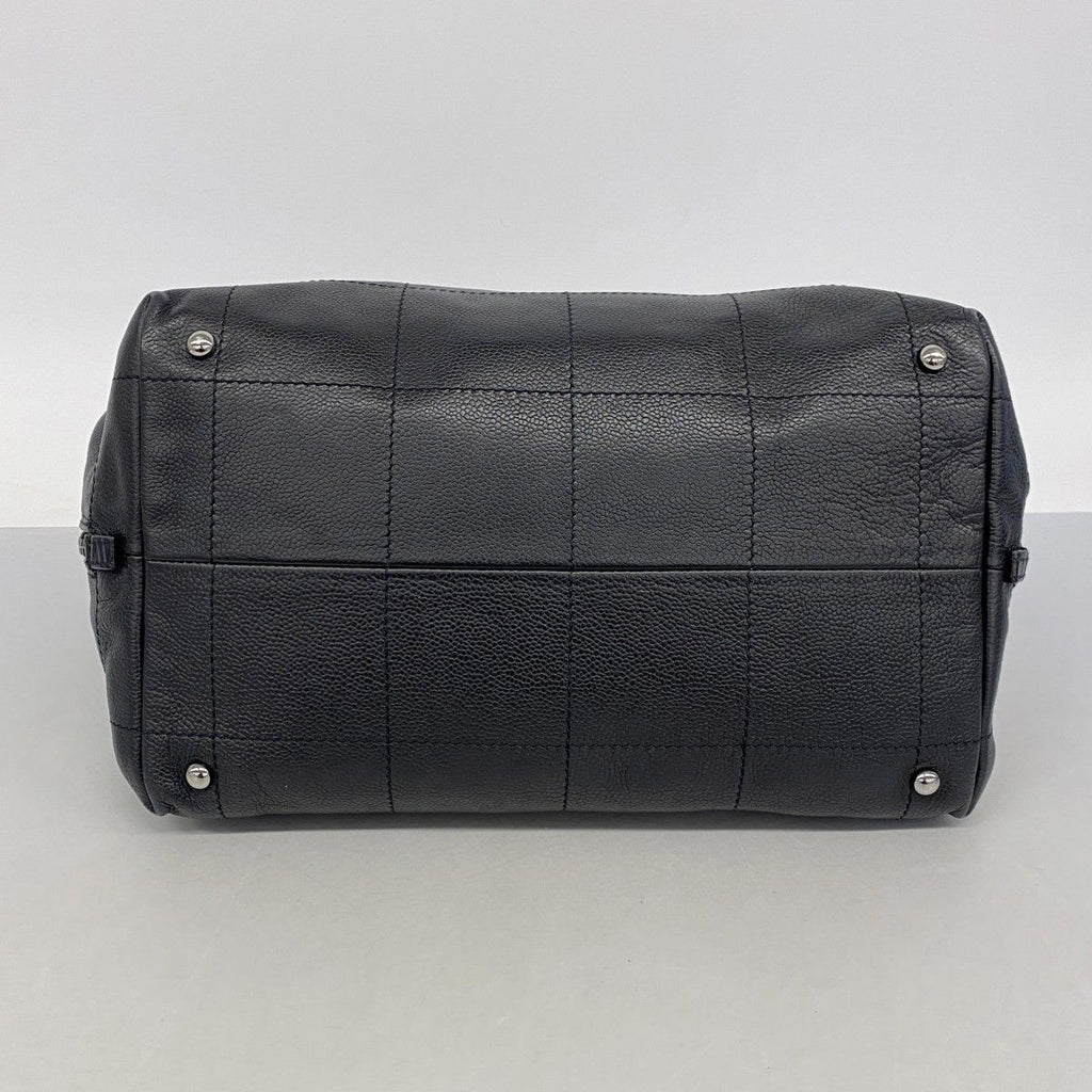 Chanel Handbag Choco Bar Caviar Leather Black Silver — view 3