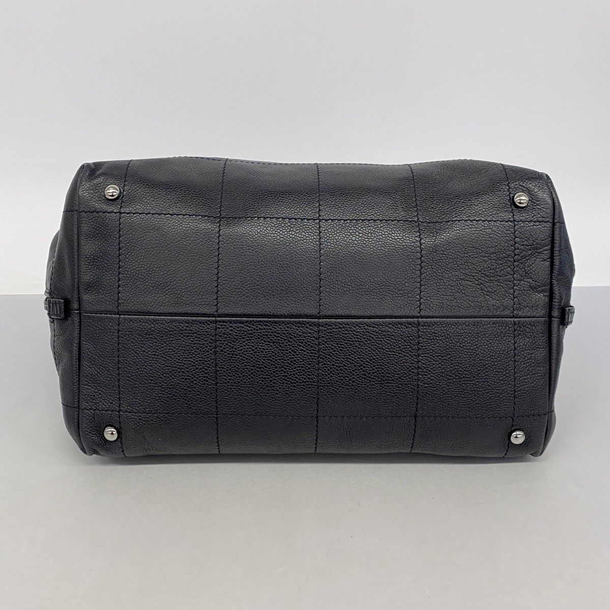 Chanel Handbag Choco Bar Caviar Leather Black Silver — view 3
