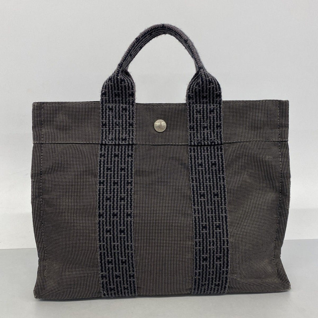Hermes Handbag Her Line PM Canvas Gray Silver — view 9