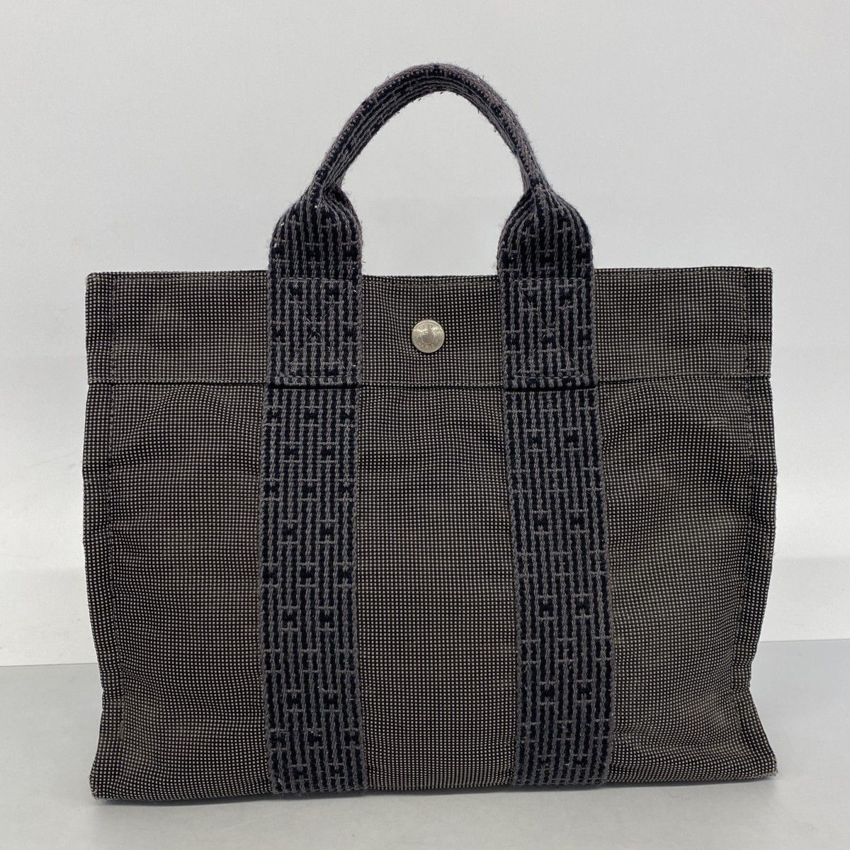 Hermes Handbag Her Line PM Canvas Gray Silver — view 9