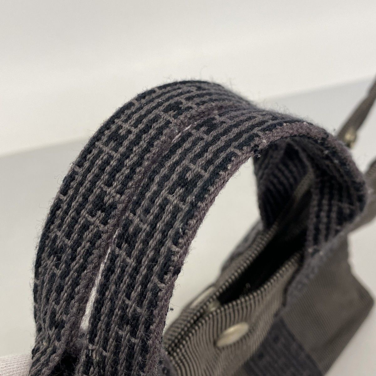 Hermes Handbag Her Line PM Canvas Gray Silver — view 8