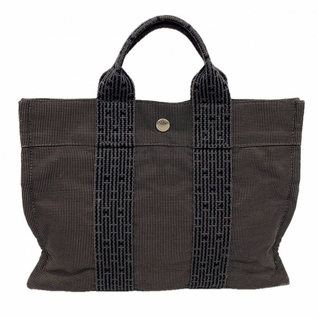 Hermes Handbag Her Line PM Canvas Gray Silver