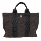 Hermes Handbag Her Line PM Canvas Gray Silver