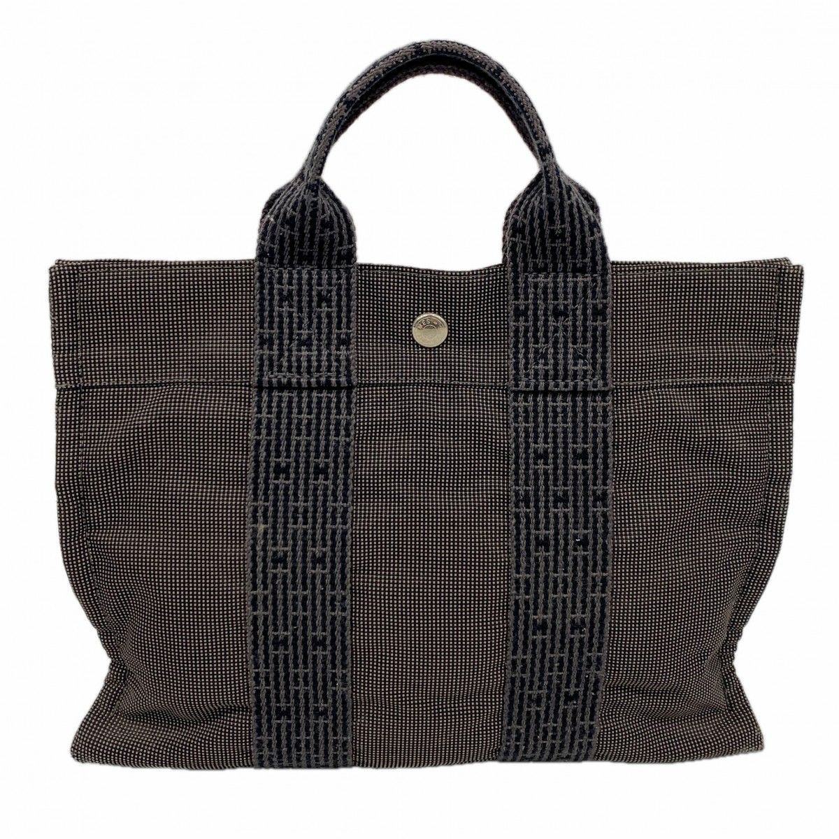 Hermes Handbag Her Line PM Canvas Gray Silver