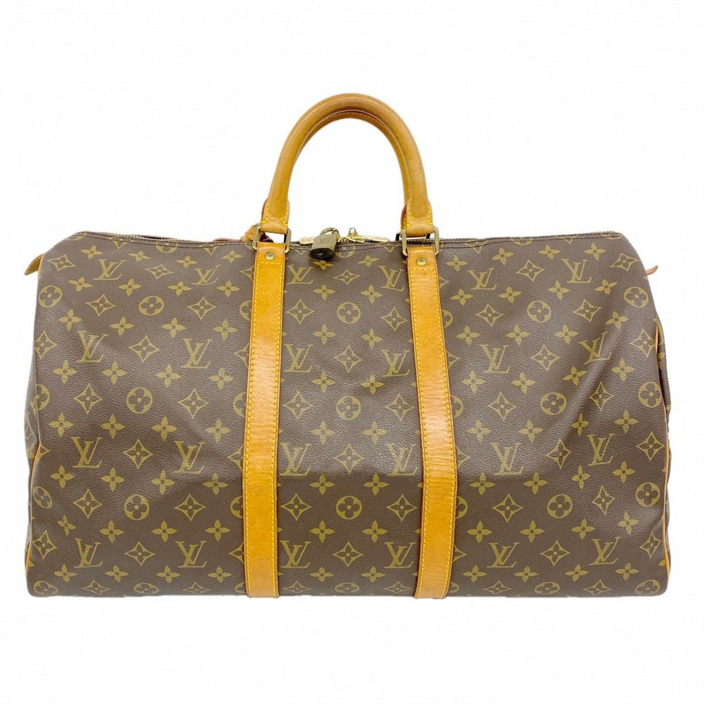 Louis Vuitton Boston Bag Monogram Keepall 50 Brown