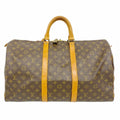Louis Vuitton Boston Bag Monogram Keepall 50 Brown