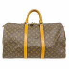Louis Vuitton Boston Bag Monogram Keepall 50 Brown