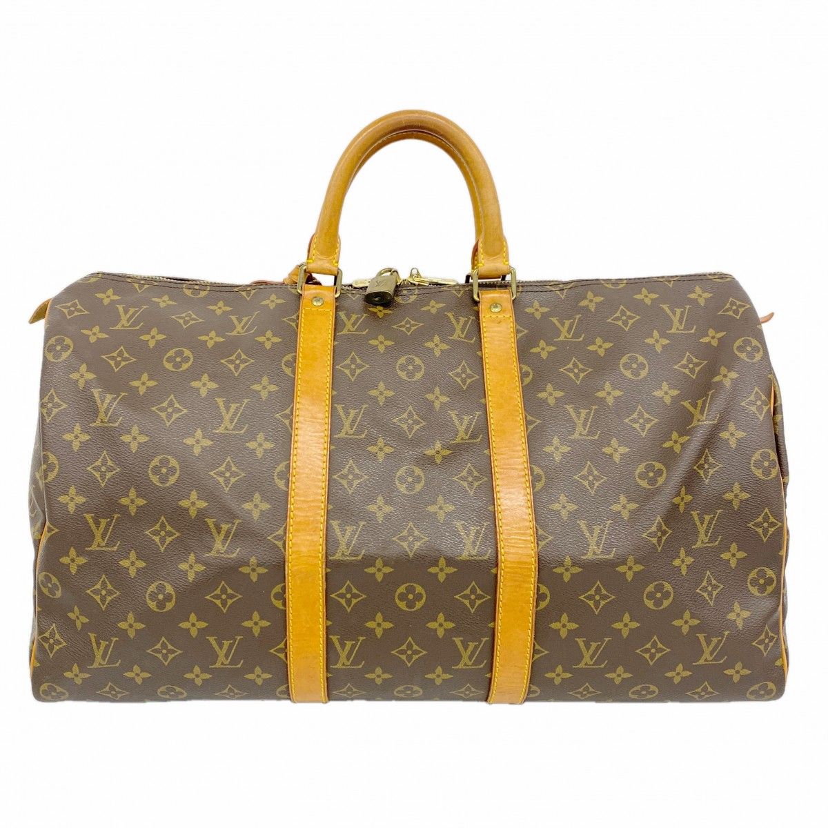 Louis Vuitton Boston Bag Monogram Keepall 50 Brown