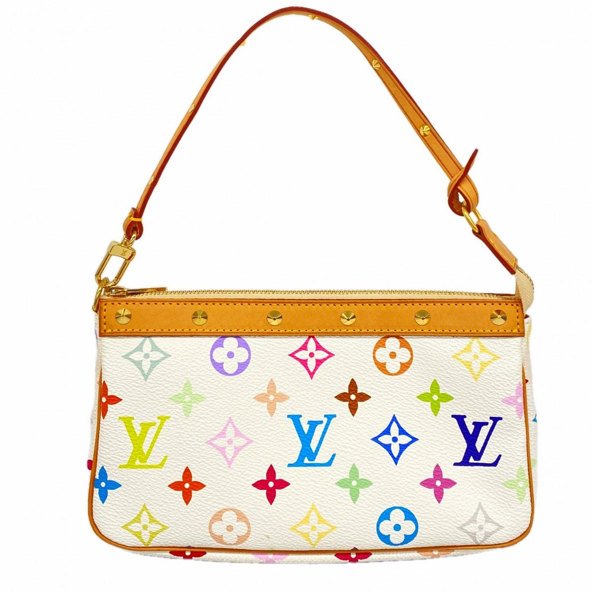 Louis Vuitton Pouch Monogram Multicolor Pochette Blanc