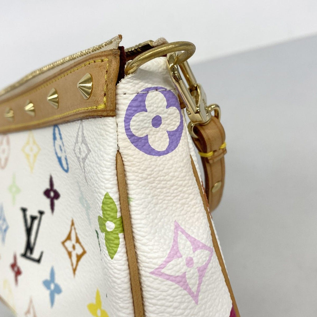 Louis Vuitton Pouch Monogram Multicolor Pochette Blanc — view 8