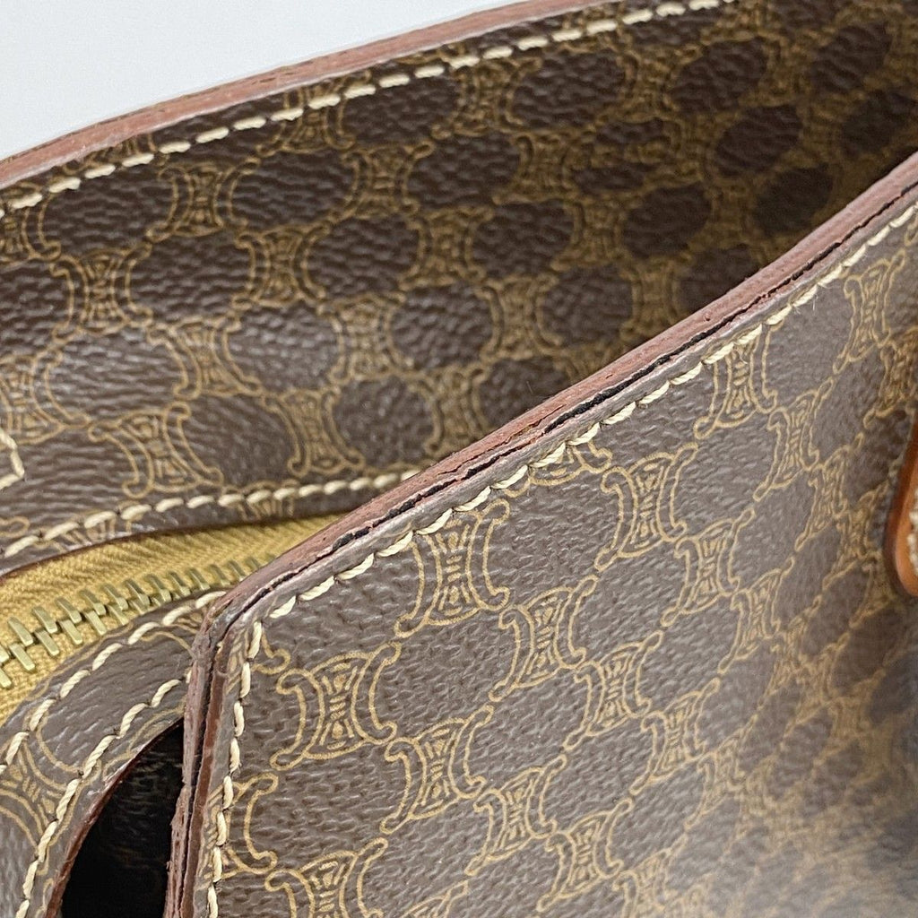 Celine Handbag Macadam Brown Gold — view 6