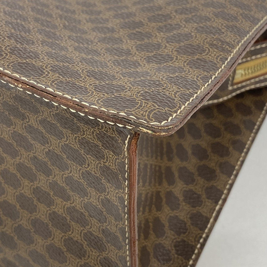 Celine Handbag Macadam Brown Gold — view 8