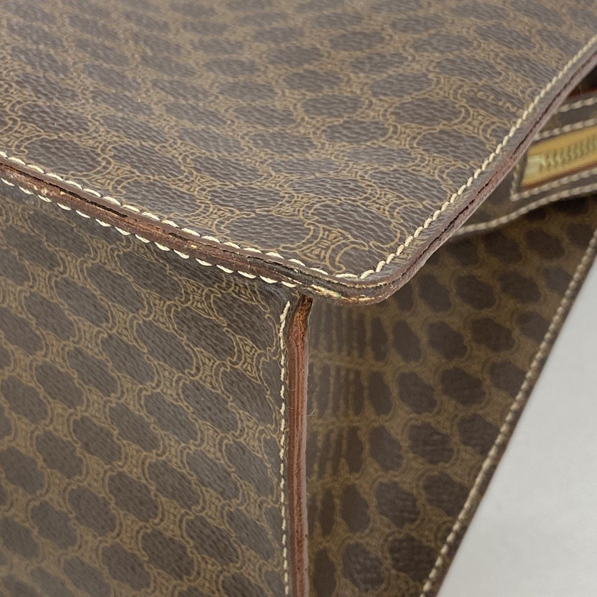 Celine Handbag Macadam Brown Gold — view 8