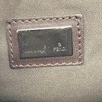 Fendi Handbag Zucchino Nylon Canvas Brown Silver — view 5