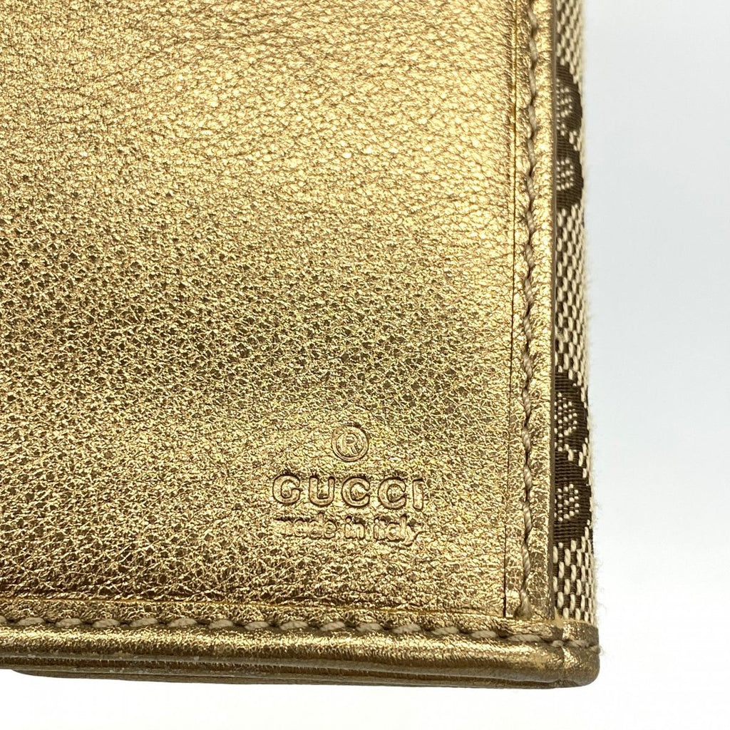 Gucci Wallet GG Canvas Brown Gold — view 4