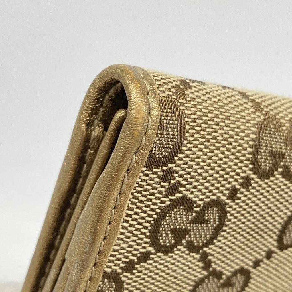 Gucci Wallet GG Canvas Brown Gold — view 7
