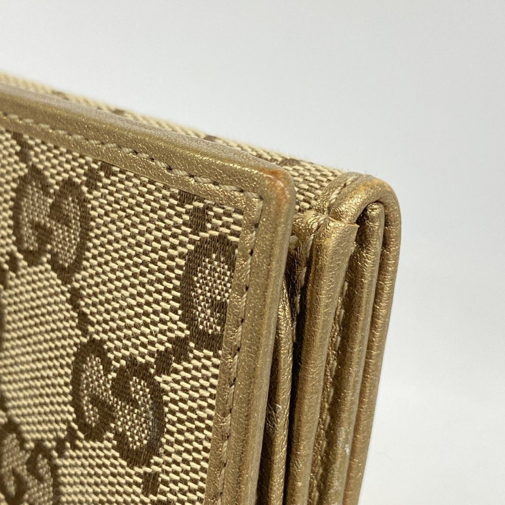 Gucci Wallet GG Canvas Brown Gold — view 9