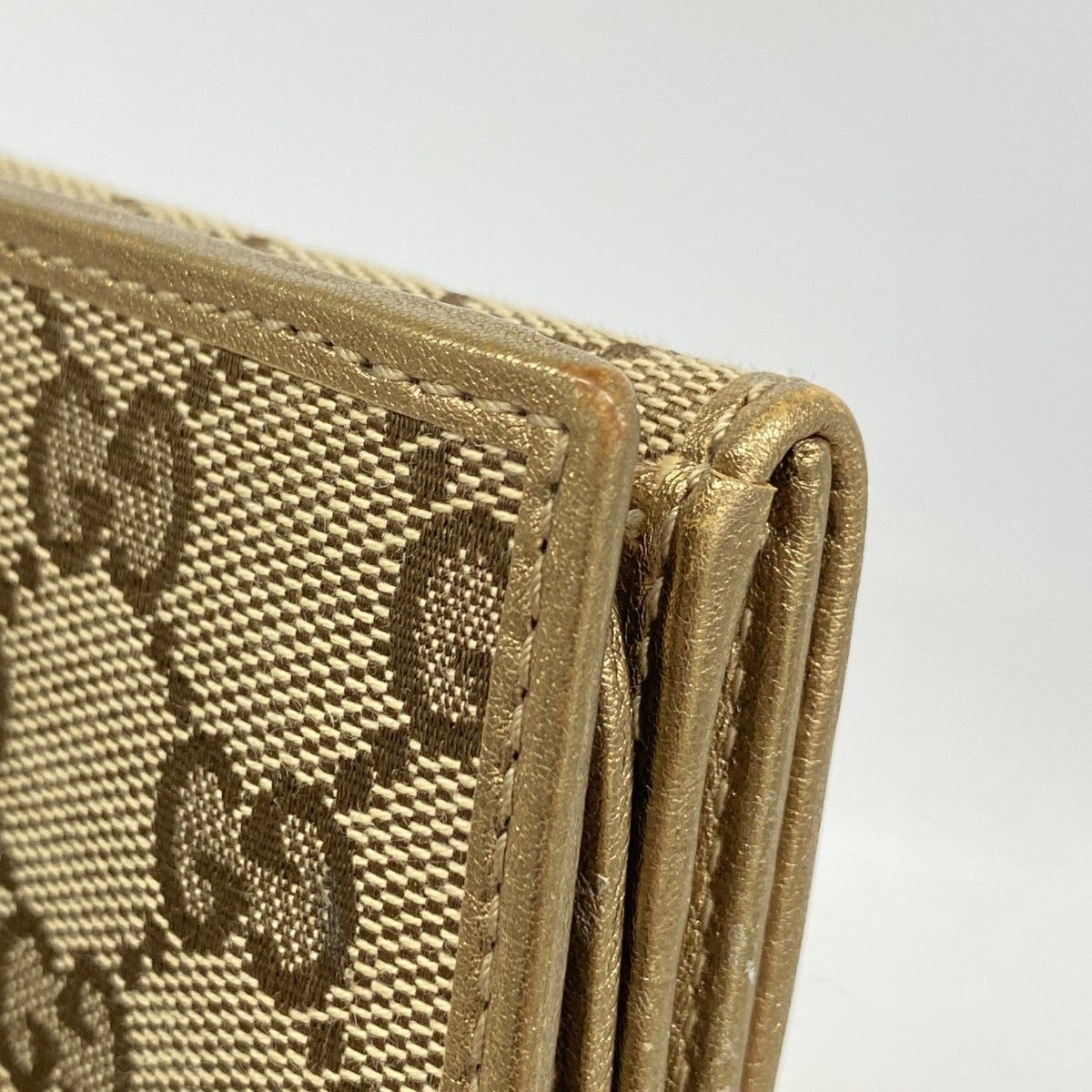 Gucci Wallet GG Canvas Brown Gold — view 9