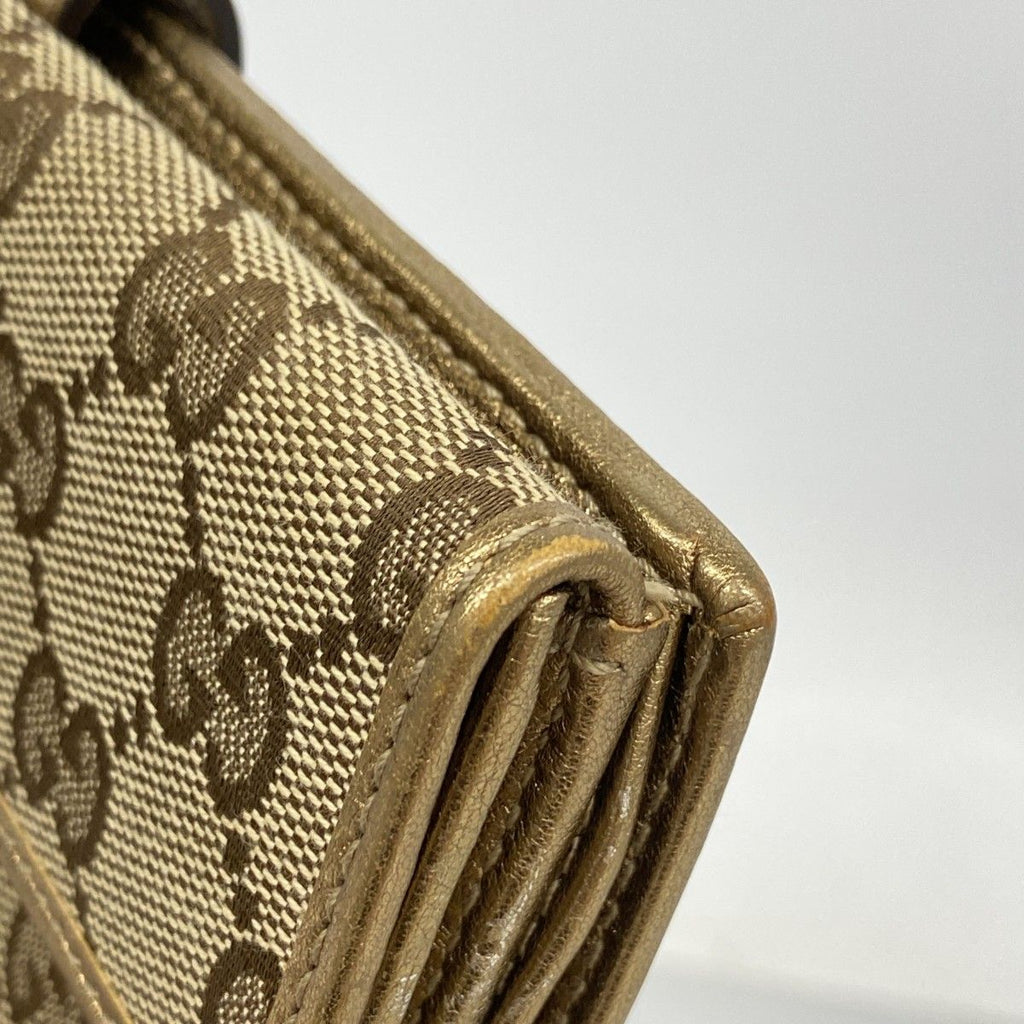 Gucci Wallet GG Canvas Brown Gold — view 5